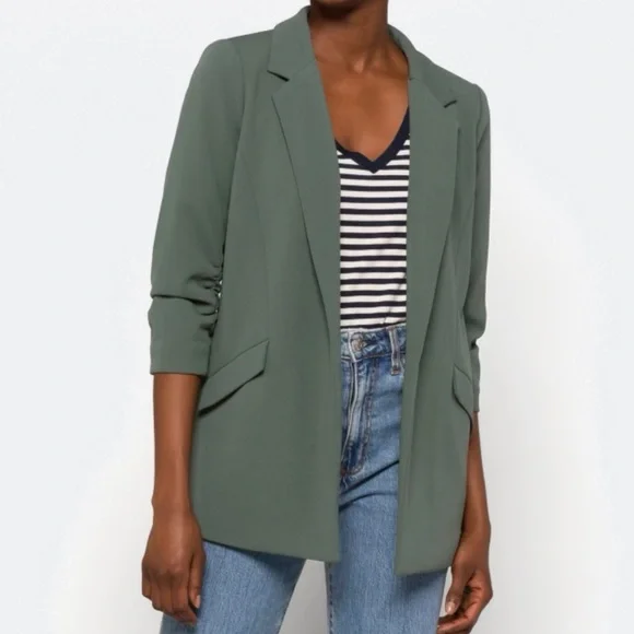 Skies Are Blue Women's Dark Sage Blazer - Picture 1 of 6
